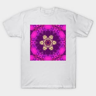 Dot Mandala Flower Pink and Yelloe T-Shirt